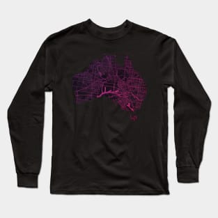 Melbourne Map Long Sleeve T-Shirt